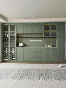 Buffet Moderne de Style Français en Bois avec Table à Vin et Rangement pour Vaisselle pour Salle à Manger et Salon pour Villas et Hôtels - Product Image 3