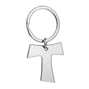 Portachiavi Singolo con Logo Personalizzato, Moschettone in Lega Metallica a Forma di Cuore, Design 'TAU', Senza Confezione, per Auto, Accessorio Moda - Product Image 1