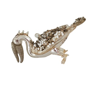 Nuevo diseño de cormoranes en forma de Animal pájaro estatuilla vidrio soplado adorno de Navidad para el árbol de Navidad Decoración - Product Image 5
