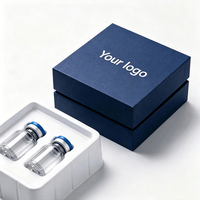 Boîte personnalisée avec couvercle et base pour flacons de peptides, avec insert en mousse EVA pour cosmétiques