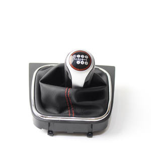 Poignée de levier de vitesse en cuir 5 6 vitesses ergonomique pour Volkswagen Golf 5 6 - Product Image 1