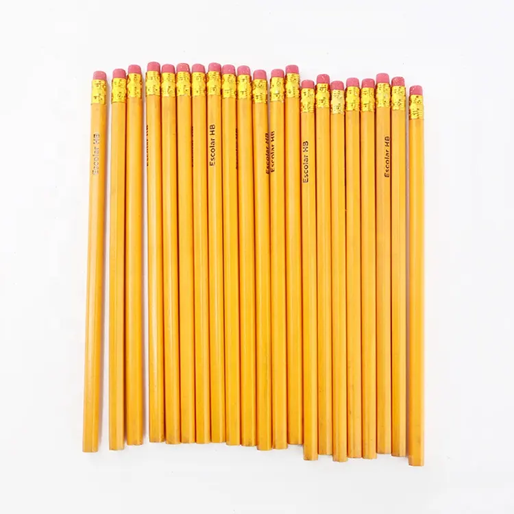 消去可能な黄色の鉛筆高品質の木製の鉛筆学校に戻る文房具安い書き込み/描画HB鉛筆