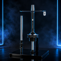 Chicha portable moderne en acier inoxydable et POM givré avec un design durable et écologique pour une utilisation en extérieur et en voyage