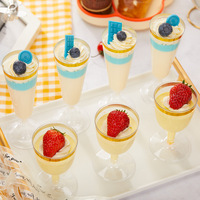 Bedrijf Verkoopt Bekers Mousse Pudding Bekers Dessert Kleine Wijnbeker Met Hard Plastic Wegwerp Transparant Voor Champagne Cocktail