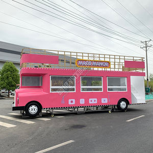 รถขายอาหารเคลื่อนที่แบบกำหนดเองได้ ร้านกาแฟ รถพ่วงจัดเลี้ยง พร้อมอุปกรณ์ขายไอศกรีม ฮอทดอก พิซซ่า รถขายอาหารจานด่วน - Product Image 3