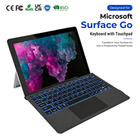 Clavier Microsoft Surface Go avec pavé tactile pour Go 2 3 4 10,5 pouces, sans fil, rétroéclairage RVB 7 couleurs, clavier fin pour tablette Windows