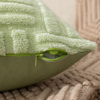 Housse de coussin carrée courte en velours de laine en fausse fourrure de luxe douce pour la maison et l'hôtel taie d'oreiller de canapé décorative