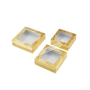 Caja <span class=keywords><strong>de</strong></span> Regalo Rígida <span class=keywords><strong>de</strong></span> Lujo con Patrón <span class=keywords><strong>de</strong></span> Cocodrilo Dorado, con Laminación Brillante/Mate, Grabado en Relieve, Embalaje Personalizado con Marca, <span class=keywords><strong>Estuches</strong></span> <span class=keywords><strong>de</strong></span> Regalo - Product Image 2