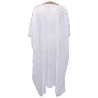 Robes longues pour hommes en mousseline de soie brodée assortie aux couleurs, style moyen-oriental, Dubaï, Turquie, musulman, célibataire