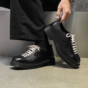 Fabricación de Zapatos Casuales de Moda Británica con Suela Gruesa Personalizados para Hombre, Zapatos Derby con Cordones para Aumentar la Estatura, Zapatos de Negocios para Hombre - Product Image 3