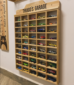 맞춤형 벽걸이 대나무 나무 105 50칸 어린이 장난감 진열장 장난감 정리함 수납장 어린이 수납장 장난감 자동차 선반 - Product Image 3