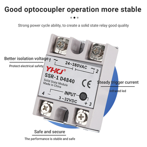 220V <strong>AC</strong> SSR-10DA/25DA/40DA/60DA/80DA <strong>Solid</strong> <strong>State</strong> <strong>Relay</strong> <strong>24V</strong> Small 100A Single Phase 40A DC Control <strong>AC</strong> Module - Product Image 5