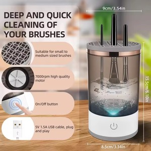 Appareil de nettoyage et de séchage automatique portable pour pinceaux de maquillage en gros - Product Image 6