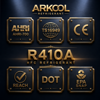 Gas Refrigerante R410a de Alta Pureza (99.9%), Suministro de Fábrica, para Aire Acondicionado Doméstico, Cilindro de 10 kg, Certificado CE, Estándar Europeo