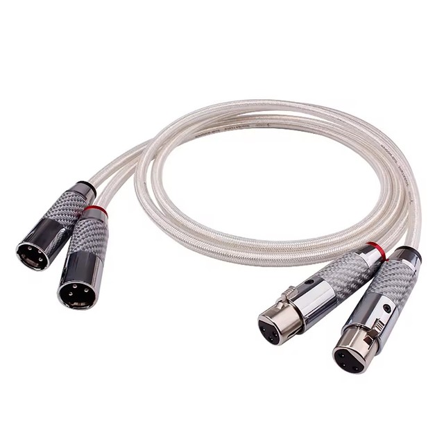 Profession High Quality 3 Pin XLR Cable Silver Plating Male to Female OCC 2XLR Audio Microphone Cable