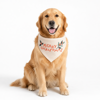 Vente en gros d'accessoires pour animaux de compagnie personnalisés pour Noël, bandanas pour chats et chiens en vrac