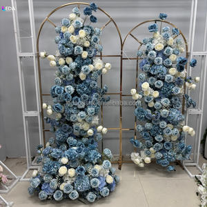 Camino de Mesa LEDA Personalizado Hecho a Mano con Flores Azules y Blancas, Fondo Suave para Eventos, Fiestas, Decoración de San Valentín, Hecho con Flores Artificiales - Product Image 6