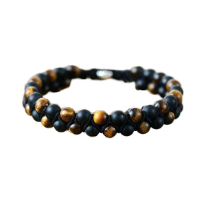 Pulseras Unisex de Moda con Cuentas de Ojo de Tigre de Piedra Natural y Cristal Chapado en Oro, Novedad 2023 - Product Image 1