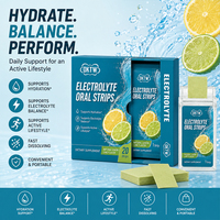 Bandes orales d'électrolytes OKTW saveur citron et citron vert naturelles – Favorise l'équilibre électrolytique – Complément alimentaire quotidien – En stock