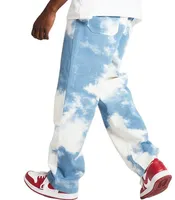 Jean Denim bleu clair blanc délavé Style Hip Hop pour hommes, décontracté, à jambe droite, tendance, 2022