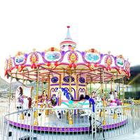 Manèges d'attraction pour enfants 24 places Manèges à cheval carrousel commerciaux pour enfants