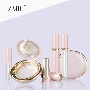 Jolie boîte d'emballage plastique, emballage vide pour rouge à lèvres, poudre compacte, rose, - Product Image 1