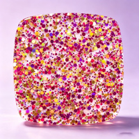 Feuille d'acrylique coulée scintillante 1/8 avec points dorés magenta pour découpe laser, accessoires capillaires, marque-pages, sous-verres et cadeaux personnalisés