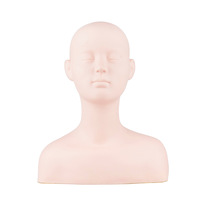 Tête de mannequin en silicone, douce pour la peau, pour massage esthétique et acupuncture, usage commercial, tête de simulation pour formation, 0,5 kg