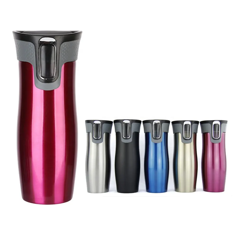 China Supplier 17oz Stainless Steel Coffee Mug Vacuum Water Bottles With Lid Lock 450ml Insulated Coffee Cup water bottle