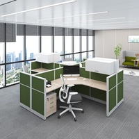 Table de bureau modulaire moderne de haute qualité pour 2, 4 ou 6 postes, mobilier de bureau, poste de travail pour personnel, avec tiroirs, cloisons et câblage intégré