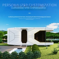 Capsule de camping au design luxueux et moderne, maisons préfabriquées, maison capsule, capsule spatiale avec système intelligent