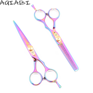 Kéo Tỉa Thưa 5.5 ''6 "JP Thép Tóc Cắt Kéo Làm Tóc Kéo Cắt Tóc Đầy Màu Sắc A1020 - Product Image 1