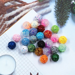 แฟชั่นผสม100ชิ้นสร้อยข้อมือ DIY ต่างหูพวงกุญแจปากกาเสน่ห์หลวม spacer spetti 16มม. ลูกปัดอะคริลิ - Product Image 2