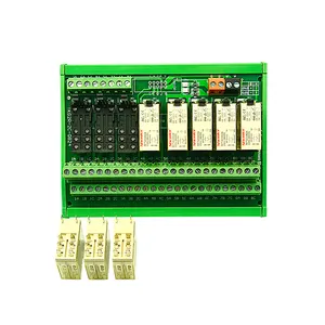 Módulo de controle de relé eletromagnético, 8 canais shenle a5plc dc controle de microcomputador único 8a módulo de baixa potência