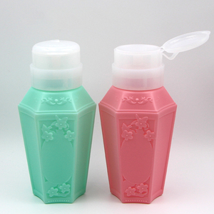 Flacon pompe vide en plastique en forme de losange pour dissolvant de vernis à ongles, distributeur à pression pour nettoyage - Product Image 2