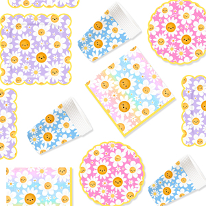 DAMAI Wildflower <b>Plates</b> and Napkins Supplies Floral Disposable <b>Plates</b> and Baby <b>Shower</b> for Spring Set Decorations Serves 8 - Product Image 6