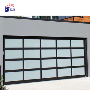 Moderne Motorisierte Überkopf-Elektro-Seitenöffnungs-Sektionaltore mit Isolierung, Doppelverglasung, Mattglas und Aluminiumlegierung für Garagen - Product Image 4