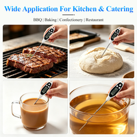 Termometer Makanan Digital Tipe Pena Akurasi Tinggi Pengukur Suhu Bacaan Instan Memori Maksimum Minimum untuk Minyak Cair Susu Sup Daging BBQ