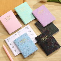 Agenda 2026 A7 en anglais, agenda holographique laser 2025, carnet de poche portable, mini carnet de poche