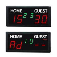 Compteur de points numérique YZ intégré pour le tennis, tableau de scores intérieur pour padel avec mode AD Tiebreak, contrôle à distance et par montre