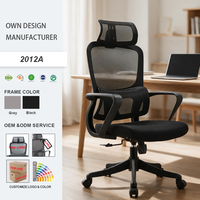 Chaise de bureau ergonomique en maille avec accoudoirs fixes, cadre chromé, inclinaison réglable sur 3 niveaux, hauteur réglable, pivotante, design commercial moderne