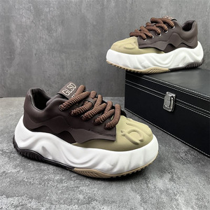 Chaussures de course pour hommes style européen à enfiler, collection automne 2026, polyvalentes, tendance, design patchwork color block, semelle PHYLON - Product Image 2