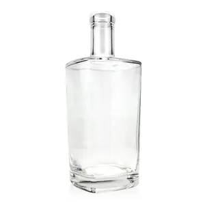 Bouteille de rhum 750 ml bouteille de rhum bouchon en liège tequila whisky 1000ml bouteille de rhum en verre transparent