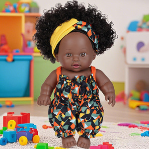 Nueva Muñeca Reborn Africana Negra de 20 cm (8 Pulgadas) con Peinado Afro, Muñeca de Simulación para Niños, Juguete de Juego de Imitación, Regalo - Product Image 1