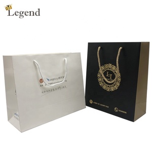 <span class=keywords><strong>Sac</strong></span> de Shopping en <span class=keywords><strong>papier</strong></span> personnalisé, avec feuille d'or, Logo personnel de marque, vente en gros, cadeaux et vêtements, vente en gros - Product Image 5