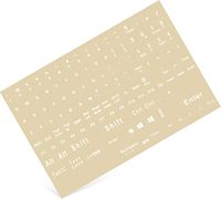 Stiker Keyboard bahasa Inggris Universal Laptop komputer pengganti Keyboard huruf transparan latar belakang putih stiker alfabet
