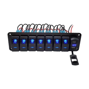 Yuhe YH-DH8-QA 7 Gang LED Toggle Panel with <b>USB</b> Slot Digital Voltage Display Waterproof Rocker <b>Switch</b> - Product Image 1