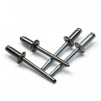 Rivets à tête dôme en acier inoxydable argenté, à extrémité ouverte, certifiés ISO 9001, finition brillante, fonctionnement mécanique, marque Saitong