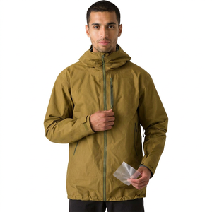 Veste d'hiver pour homme avec logo personnalisé, streetwear, imperméable, rembourrée, avec col montant, en nylon, softshell, coupe-vent tissé - Product Image 1