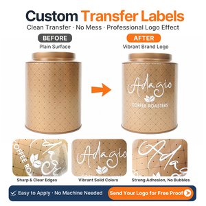 Custom Factory Logo UV DTF 3D Transfer Sticker <strong>Waterproof</strong> Metallic <strong>Labels</strong> Plastic Metal Wood Luxury Cold Transfer Decals OEM ODM - Product Image 2